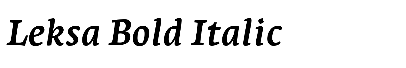 Leksa Bold Italic